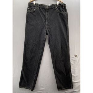 Vintage Mens Levis Black Jeans 42x32 Orange Tag-Relaxed-Slightly Tapered Leg-USA